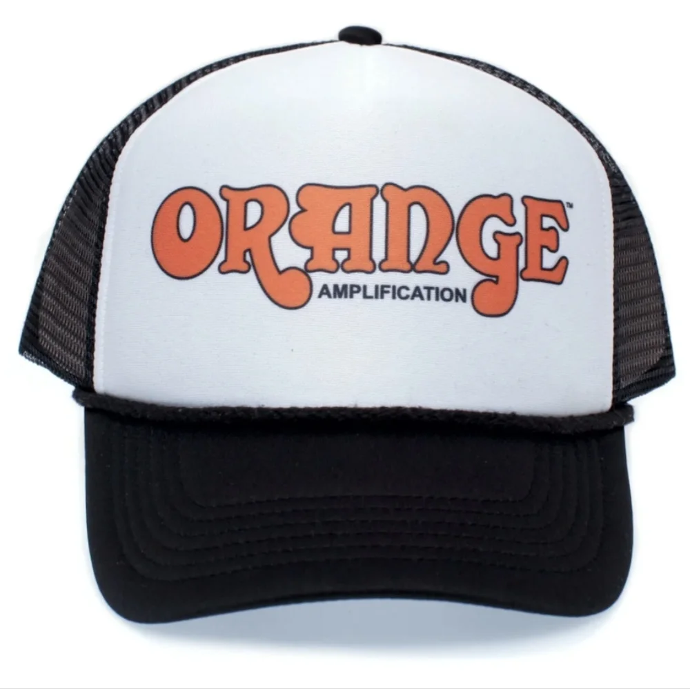 Orange Amplifier Hat Trucker Cap Amp Amplification Unisex Snapback Rocker Retro